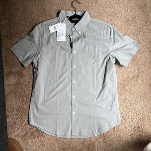 Grey M Jachs button down short sleeve shirt. Brand new with tags